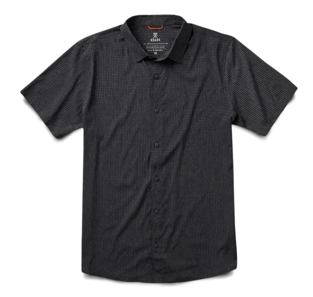 Roark Mens Bless Up Breathable Stretch Shirt Vented Trail Run Black XL